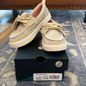 Sperry Kids Boat Shoes - Tan and Cream